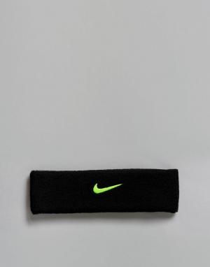 Черная повязка на голову с логотипом  NN.07-023 Nike Training. Цвет: черный