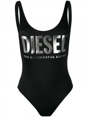 Купальник с логотипом Diesel. Цвет: черный