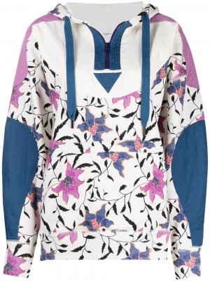 Пуловер с цветочным принтом и капюшоном Isabel Marant Étoile. Цвет: нейтральные цвета