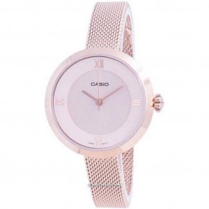 Аналоговые женские часы  с розовым циферблатом LTP-E154MPG-4A LTPE154MPG-4A Casio