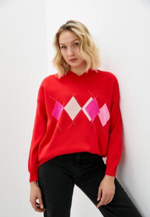 Пуловер Moda Sincera. Цвет: красный