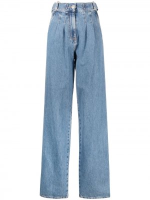 Прямые джинсы с завышенной талией MSGM. Цвет: синий