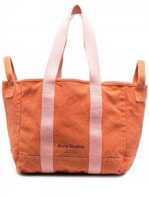 Двухцветная сумка-тоут Acne Studios. Цвет: оранжевый