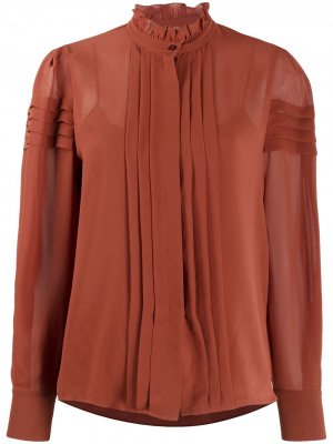 Блузка с объемными плечами See by Chloé. Цвет: коричневый