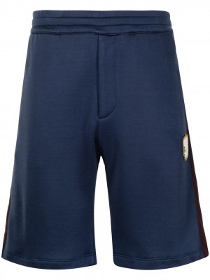 Спортивные шорты с вышивкой Alexander McQueen. Цвет: синий