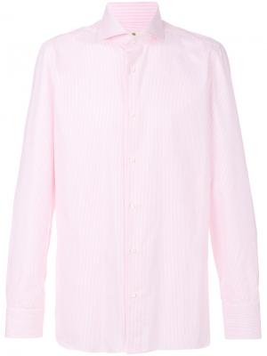 Рубашка с длинными рукавами Borrelli. Цвет: розовый и фиолетовый
