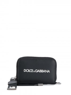 Кошелек с логотипом Dolce & Gabbana. Цвет: черный