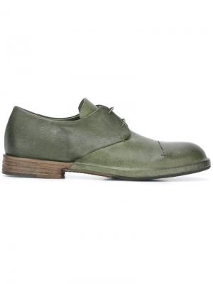 Классические туфли со шнуровкой Del Carlo. Цвет: зелёный