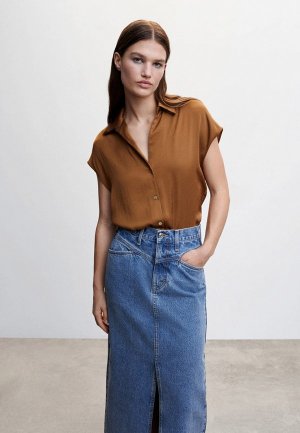 Блуза Mango. Цвет: коричневый