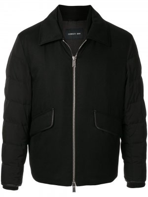 Легкая куртка с дутыми рукавами Cerruti 1881. Цвет: черный