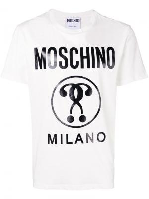 Logo print T-shirt Moschino. Цвет: белый