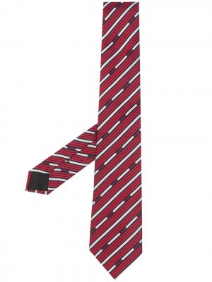 Полосатый галстук с логотипом Moschino. Цвет: красный