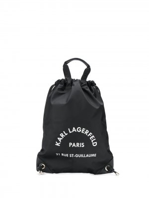 Рюкзак Rue St Guillaume на шнурке Karl Lagerfeld. Цвет: черный