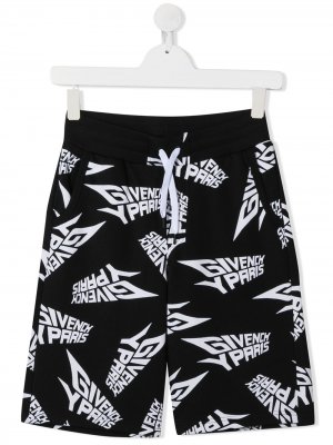 Спортивные шорты с логотипом Givenchy Kids. Цвет: черный