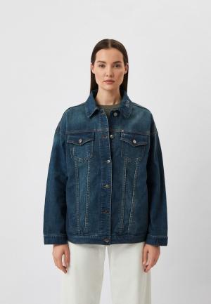 Куртка джинсовая Armani Exchange. Цвет: синий