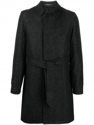 Пальто с поясом Tagliatore. Цвет: серый