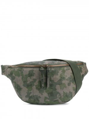 Поясная сумка с камуфляжным принтом Mr & Mrs Italy. Цвет: зеленый