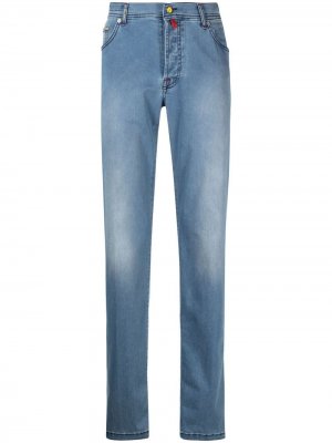 Прямые джинсы Kiton. Цвет: синий