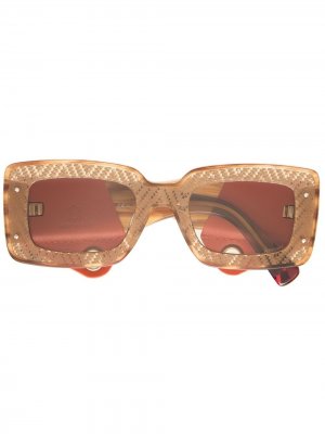 Солнцезащитные очки в массивной оправе с логотипом MISSONI EYEWEAR. Цвет: нейтральные цвета