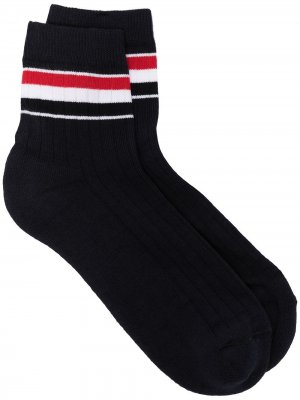 RWB-stripe socks Thom Browne. Цвет: navy