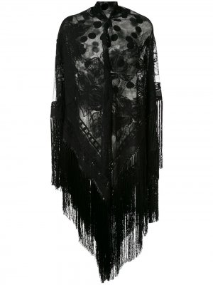 Шаль с бахромой Dolce & Gabbana. Цвет: черный