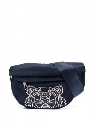 Поясная сумка с вышивкой Kenzo. Цвет: синий