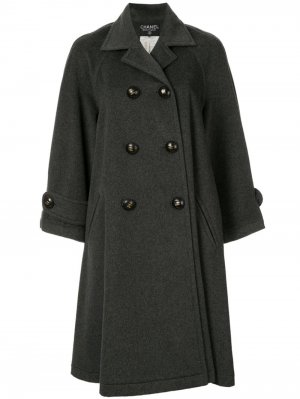 Пальто с длинными рукавами Chanel Pre-Owned. Цвет: серый