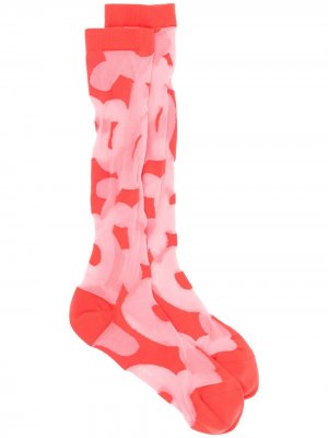 Полупрозрачные трикотажные носки HENRIK VIBSKOV. Цвет: розовый