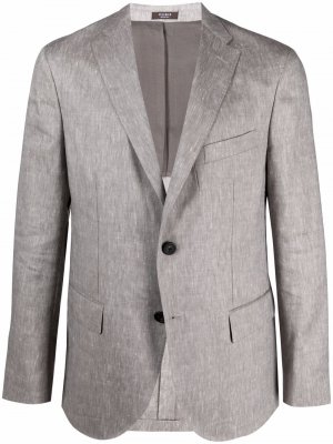 Однобортный пиджак Peserico. Цвет: серый