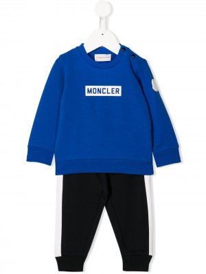 Комплект из худи и брюк Moncler Enfant. Цвет: синий