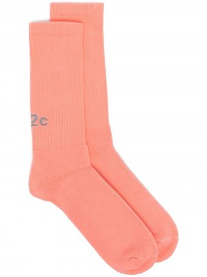 Носки с логотипом 032c. Цвет: розовый
