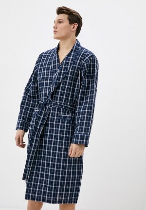 Халат домашний Marks & Spencer. Цвет: синий