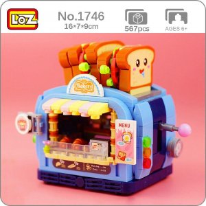 1746 Dream Парк развлечений Хлеб Тост Продуктовый магазин Ресторан 3D DIY Мини-блоки Кирпичи Строительная игрушка без коробки LOZ