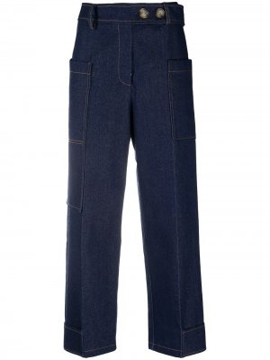 Укороченные брюки с завышенной талией Rejina Pyo. Цвет: синий