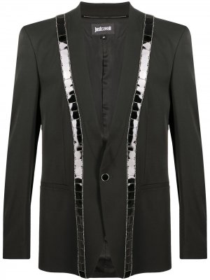 Однобортный пиджак с пайетками Just Cavalli. Цвет: черный