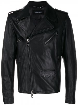 Байкерская куртка Dolce & Gabbana. Цвет: черный