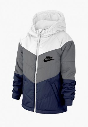 Куртка утепленная Nike. Цвет: разноцветный