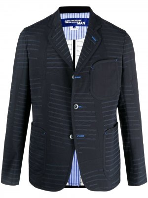 Пиджак с декоративной строчкой Junya Watanabe MAN. Цвет: синий