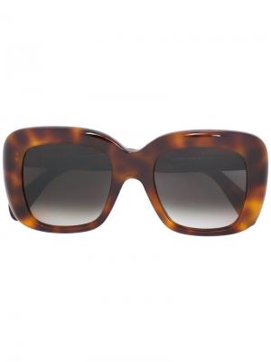 Солнцезащитные очки в квадратной оправе Céline Eyewear. Цвет: коричневый