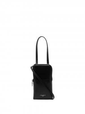 Чехол для смартфона с тисненым логотипом Dolce & Gabbana. Цвет: черный