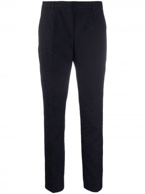 Укороченные жаккардовые брюки Dolce & Gabbana. Цвет: черный