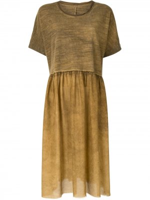 Платье-футболка оверсайз Uma Wang. Цвет: коричневый