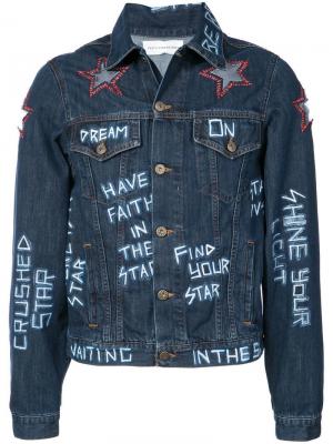 Куртка с нашивками Faith Connexion. Цвет: синий