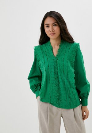 Блуза Moki. Цвет: зеленый