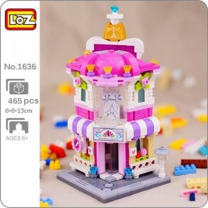 1636 городская улица свадебное платье магазин одежды архитектура 3D модель мини-блоки кирпичи строительные игрушки без коробки LOZ