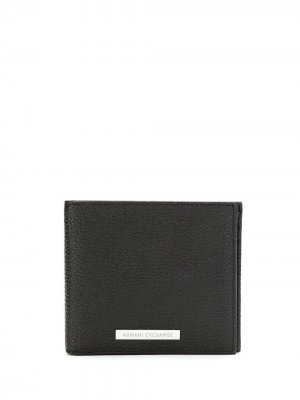 Бумажник с логотипом Armani Exchange. Цвет: черный