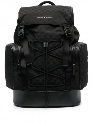 Рюкзак с карманами Emporio Armani. Цвет: черный