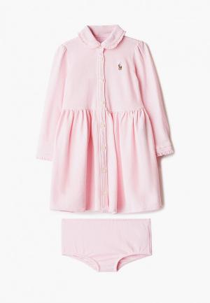 Платье Polo Ralph Lauren. Цвет: розовый