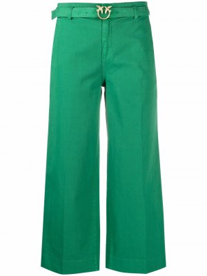 Укороченные брюки палаццо Pinko. Цвет: зеленый