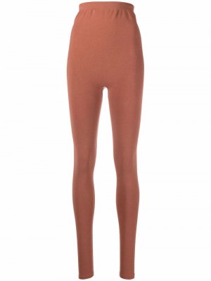 Extra high-waist leggings Baserange. Цвет: коричневый
